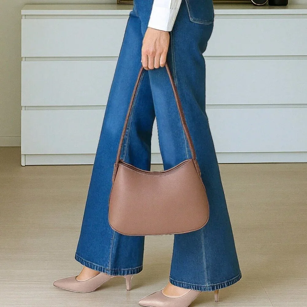 Dark Wash Casual Women's Straight Leg Denim Pants